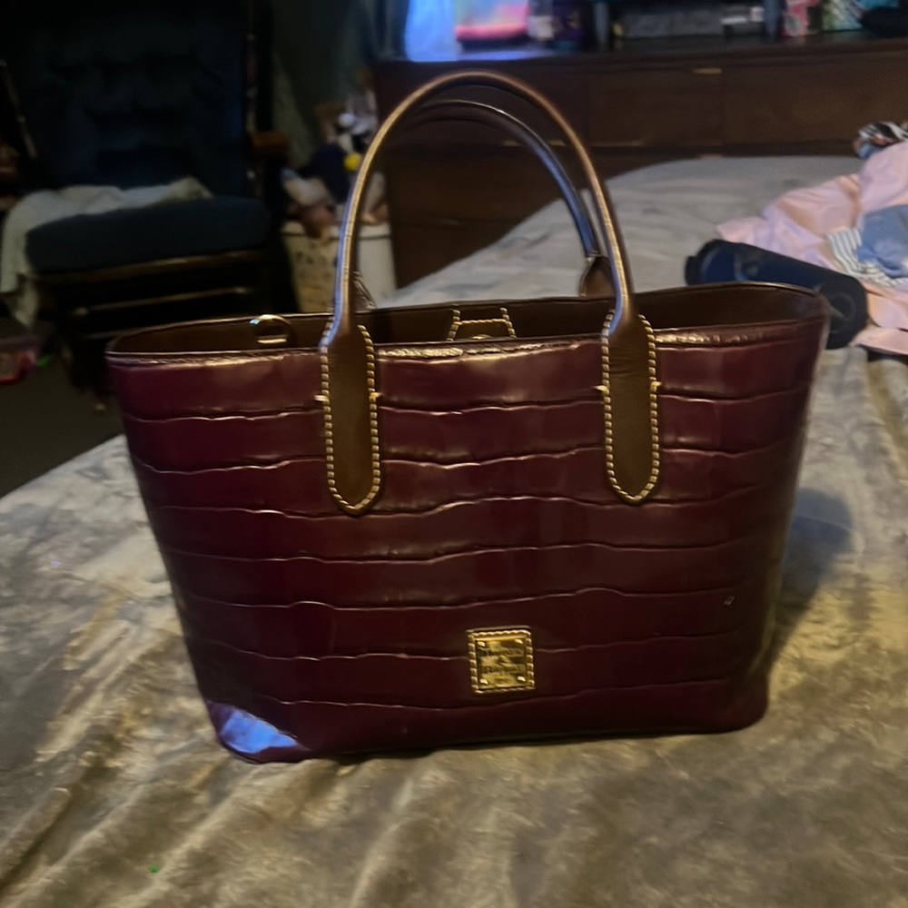 Crossbody, Dooney, and Bourke espresso color.